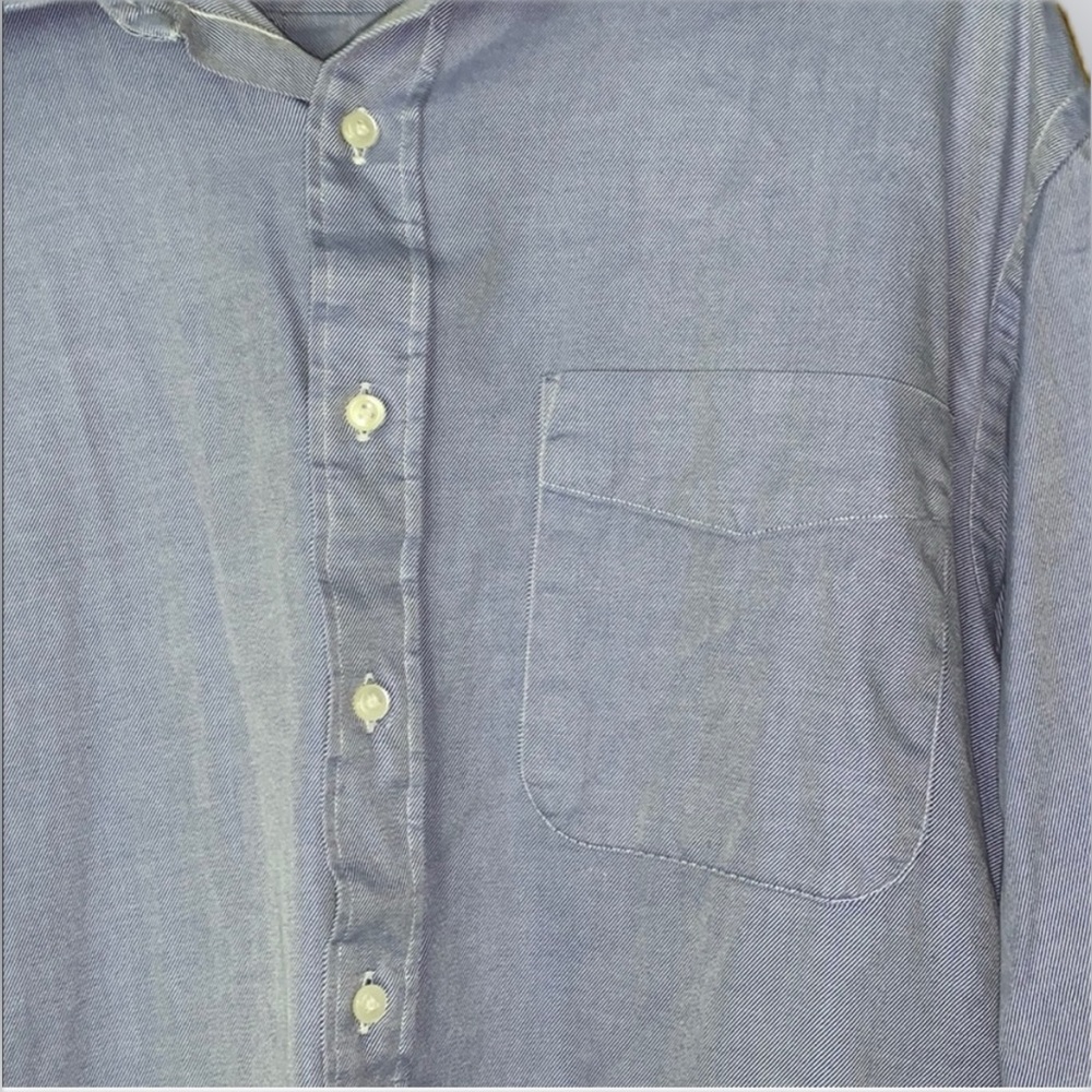 Men’s Hathaway Classic Blue Dress Shirt - Size L - Picture 4 of 8